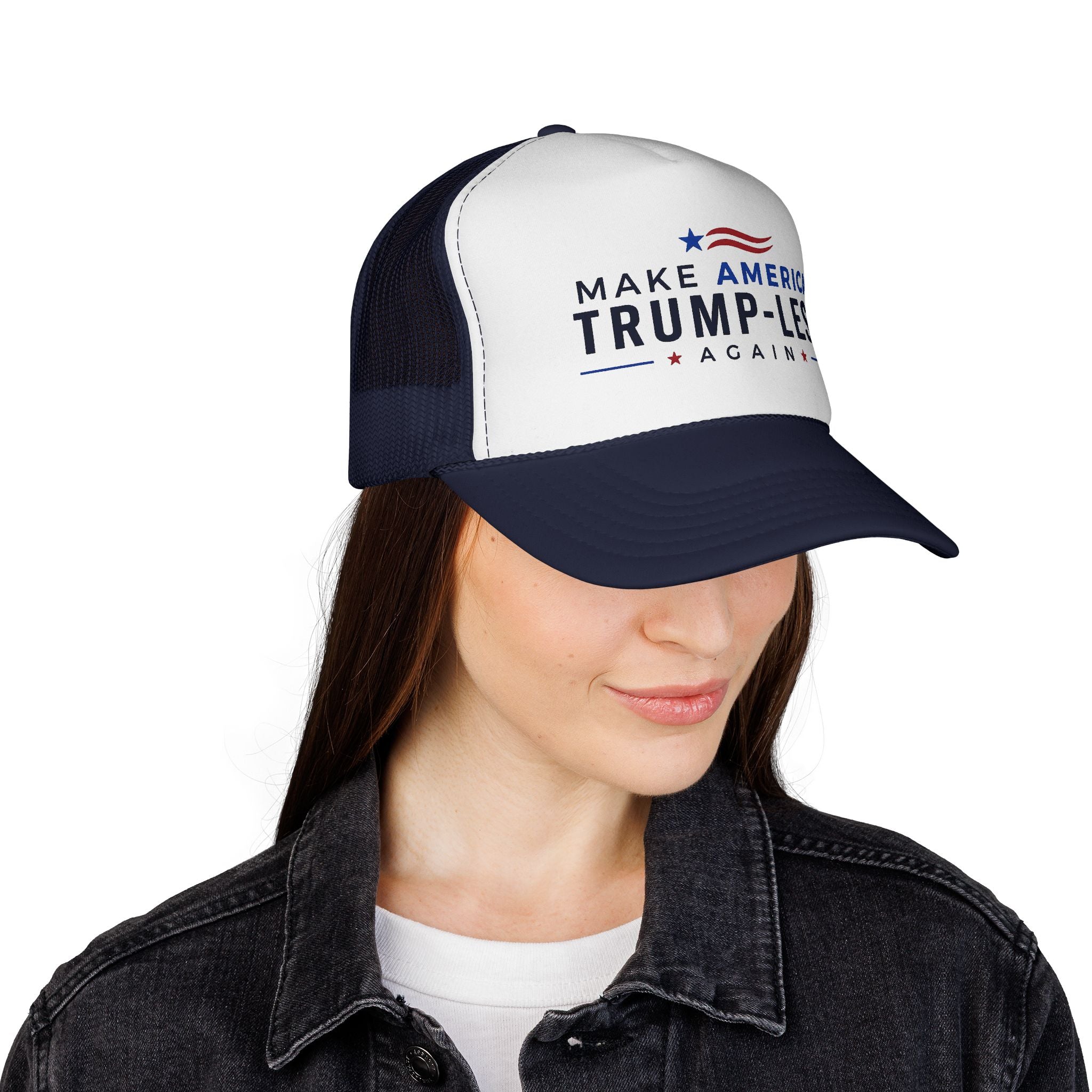 Trucker Cap — "Make America Trump-less Again" Political Mesh Hat
