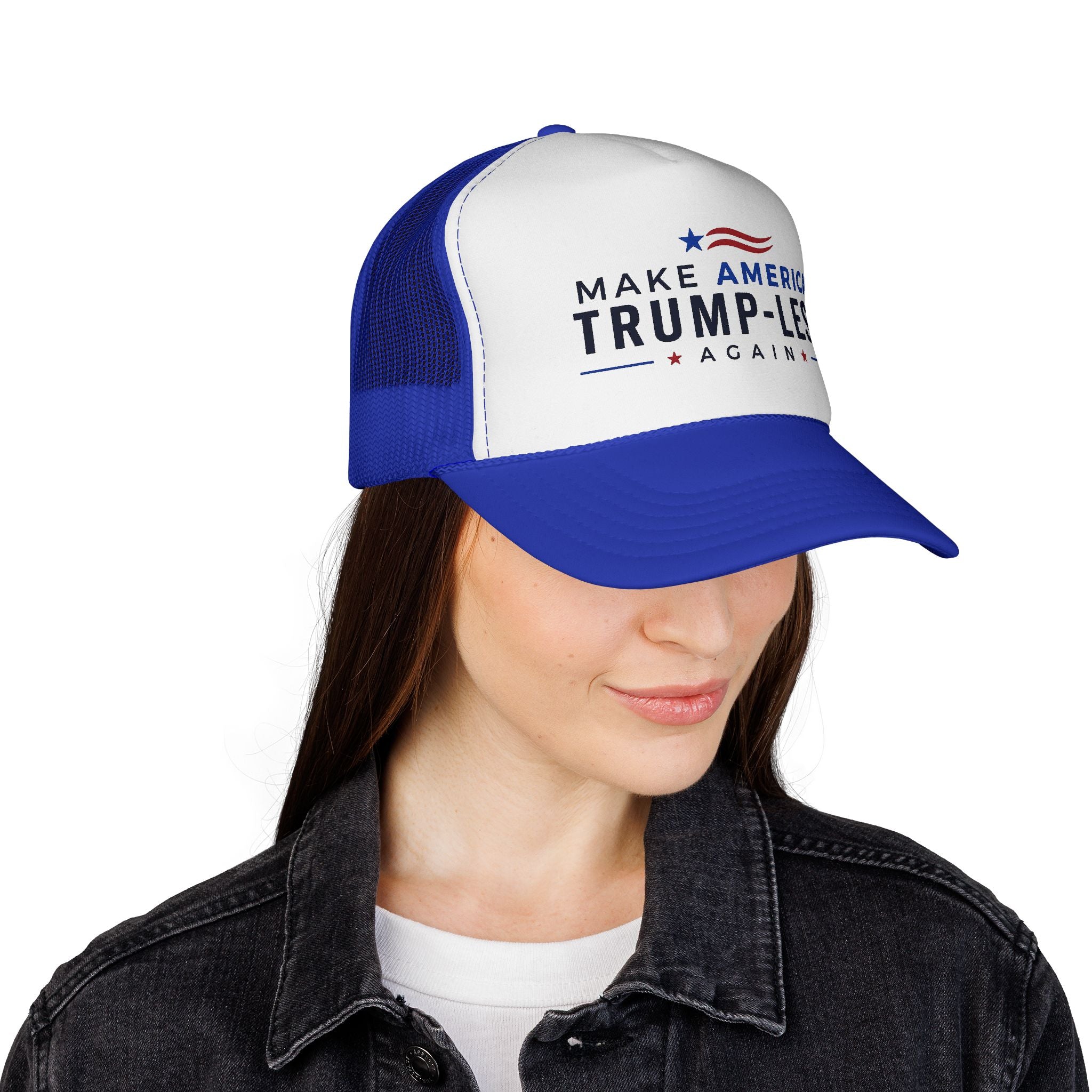 Trucker Cap — "Make America Trump-less Again" Political Mesh Hat